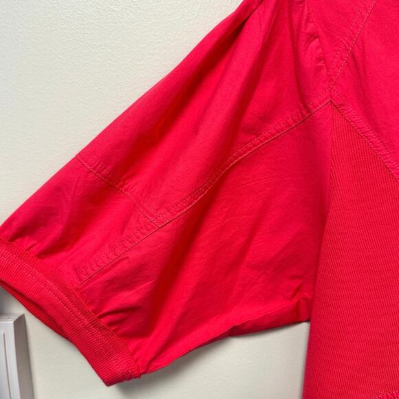 Daily Practice Anthropologie Tenniscore Pink Relaxed Tiered Mini Babydoll Dress - Picture 7 of 12